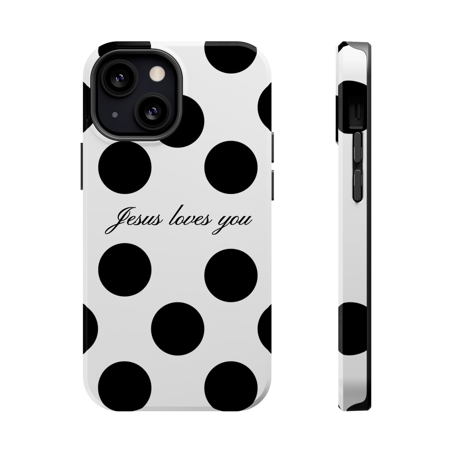 Jesus Loves You Macro Polka Dot Phone Case MagSafe