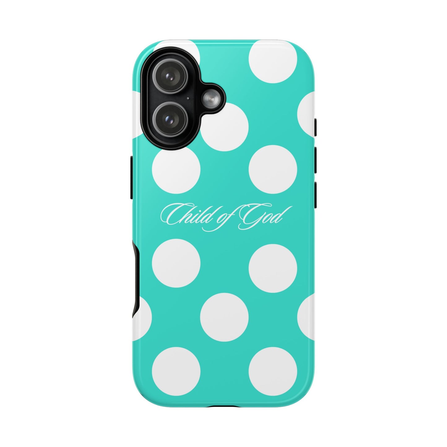 Child of God Turquoise Polka Dot Phone Case