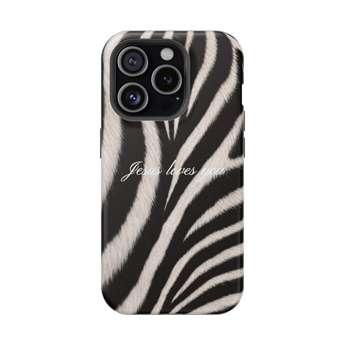 Jesus loves you Zebra MagSafe Phone Case