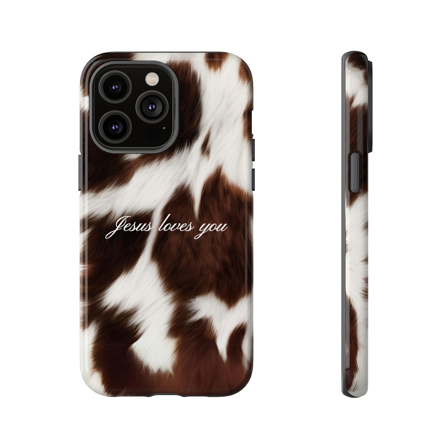 Jesus loves you Cow Phone Case