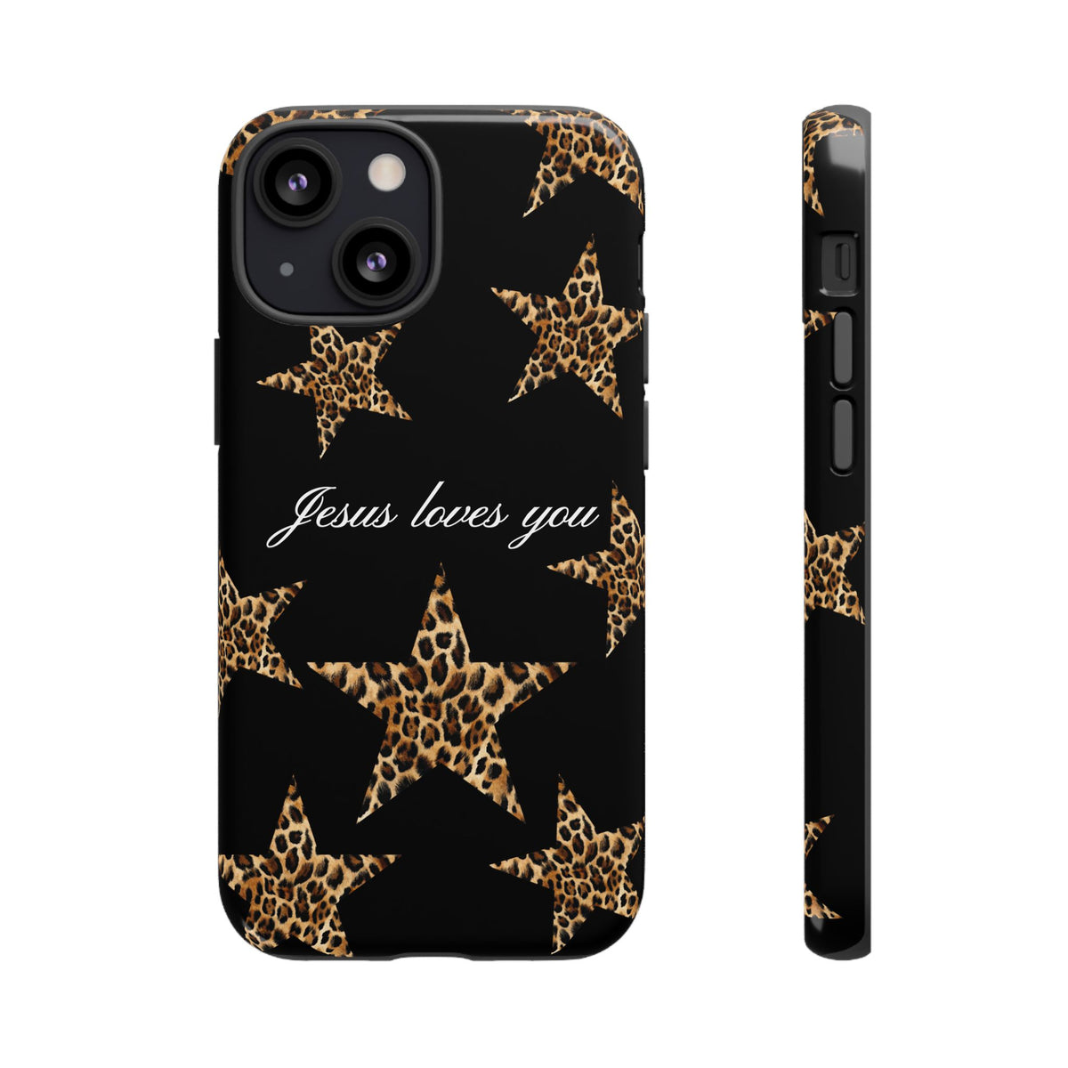 Jesus loves you Leopard Star phone case