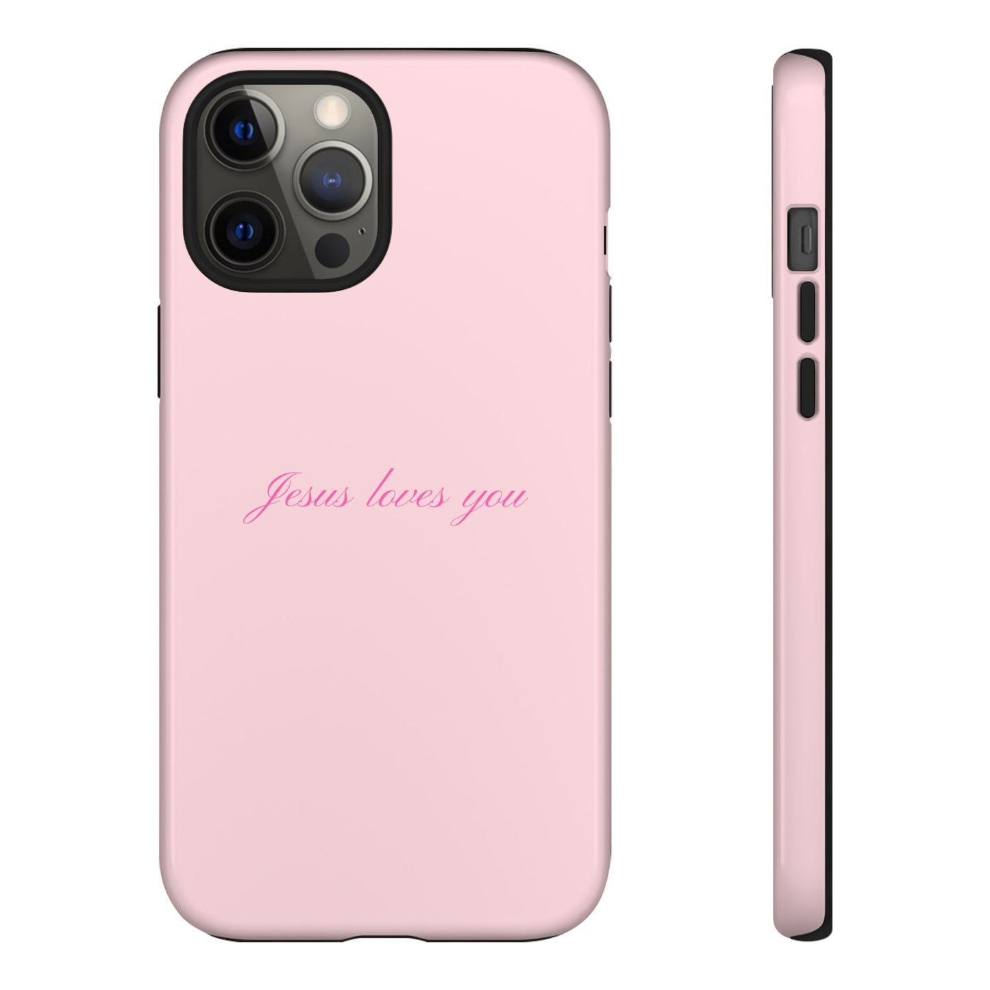 Jesus loves you Baby Pink Phone Case Lait et Miel Co. Jesus loves you Baby Pink Phone Case Lait et Miel Co.