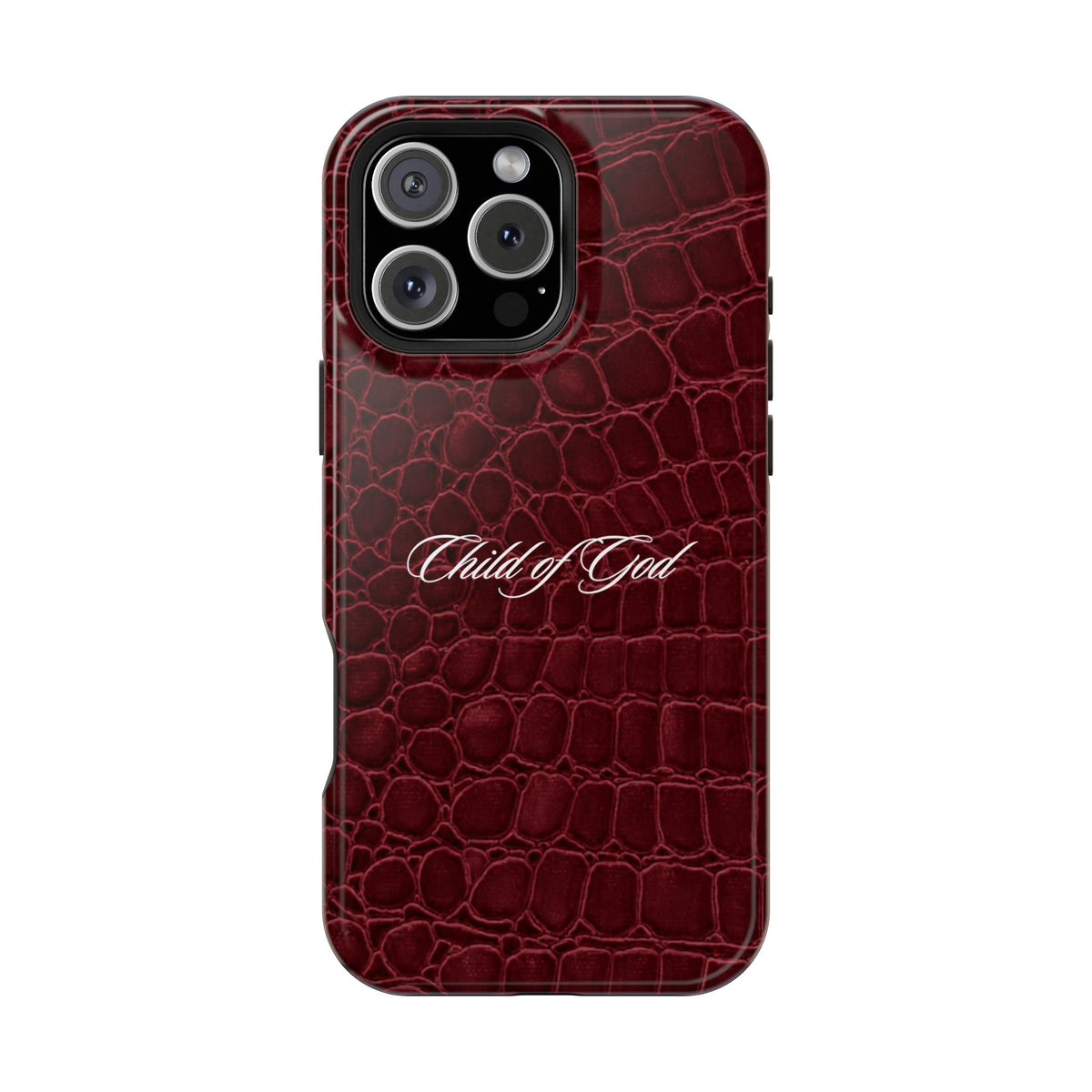 Child of God Burgundy Croc MagSafe Phone Case
