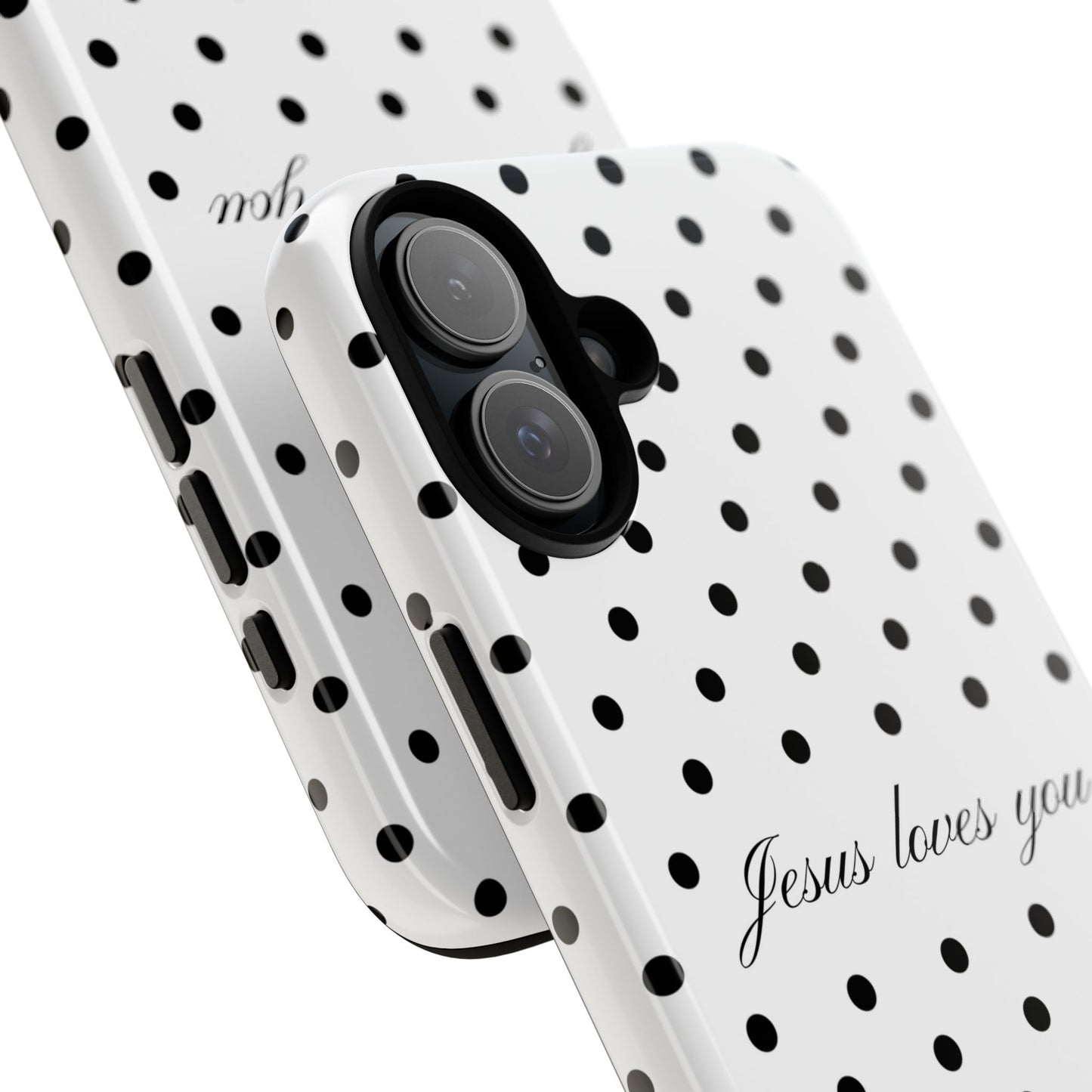 Jesus loves you Polka Dot Phone Case
