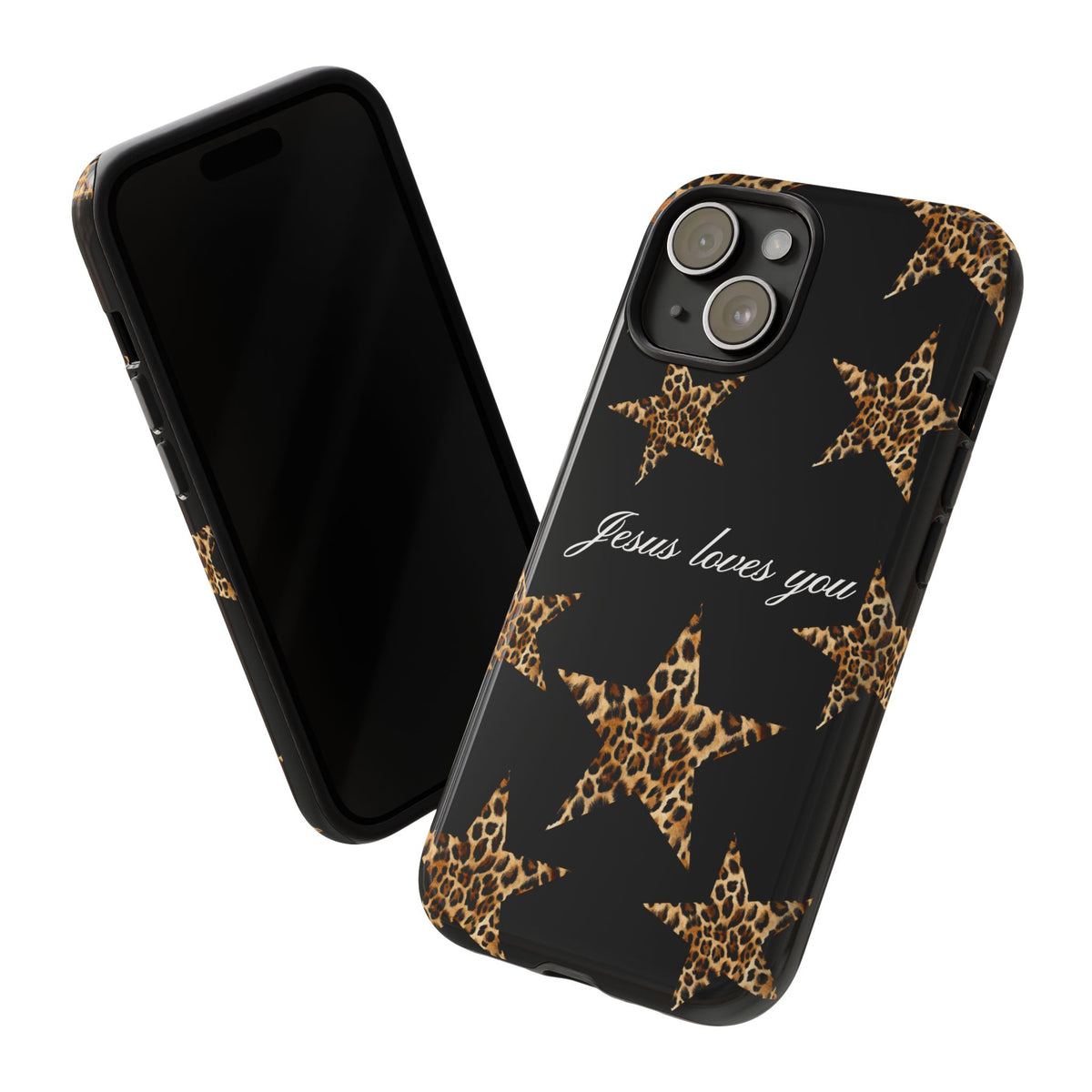 Jesus loves you Leopard Star phone case