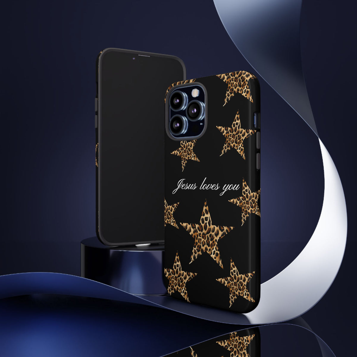 Jesus loves you Leopard Star phone case