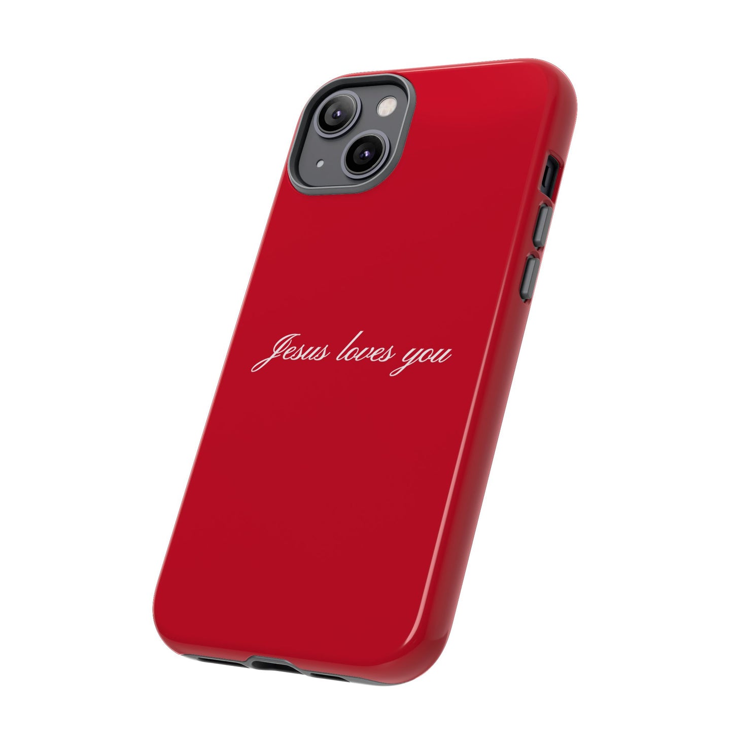 Jesus loves you Red Phone Case