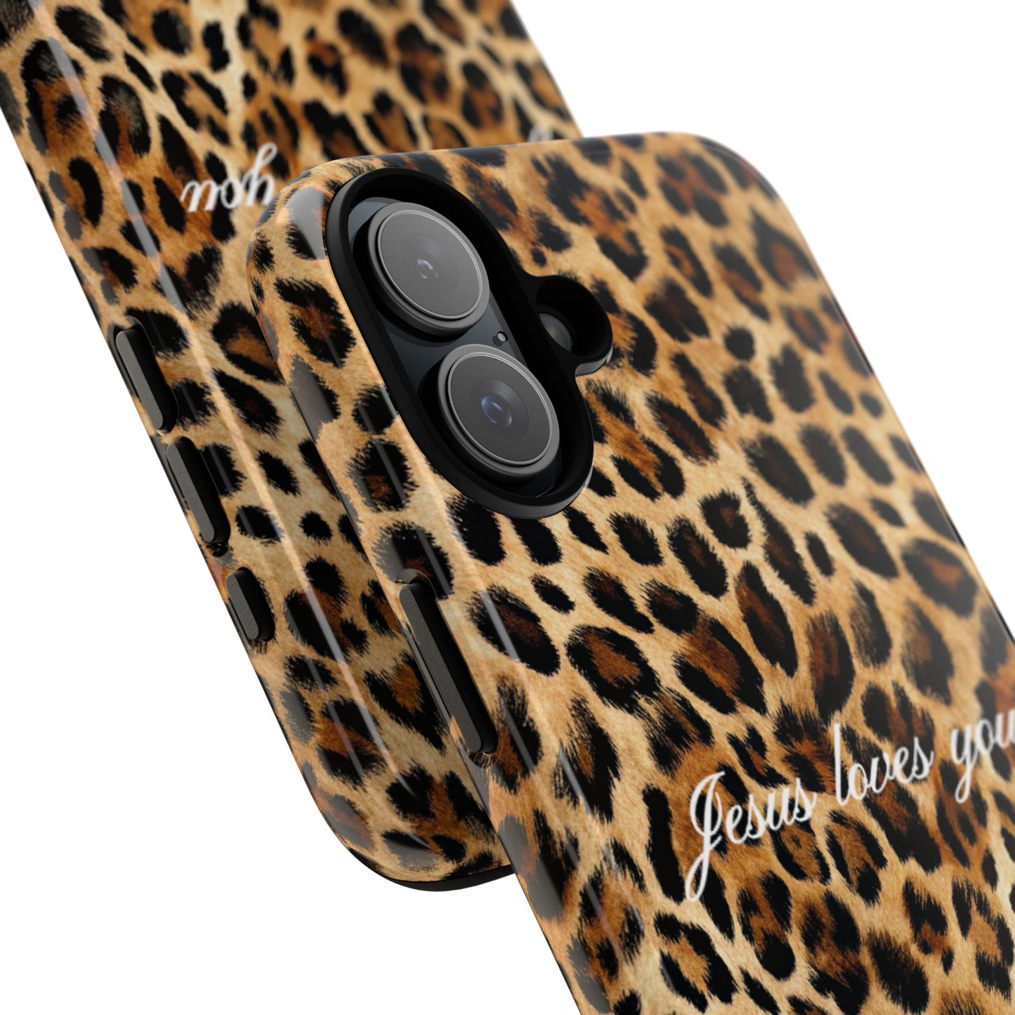 Jesus Loves You Leopard Phone Case