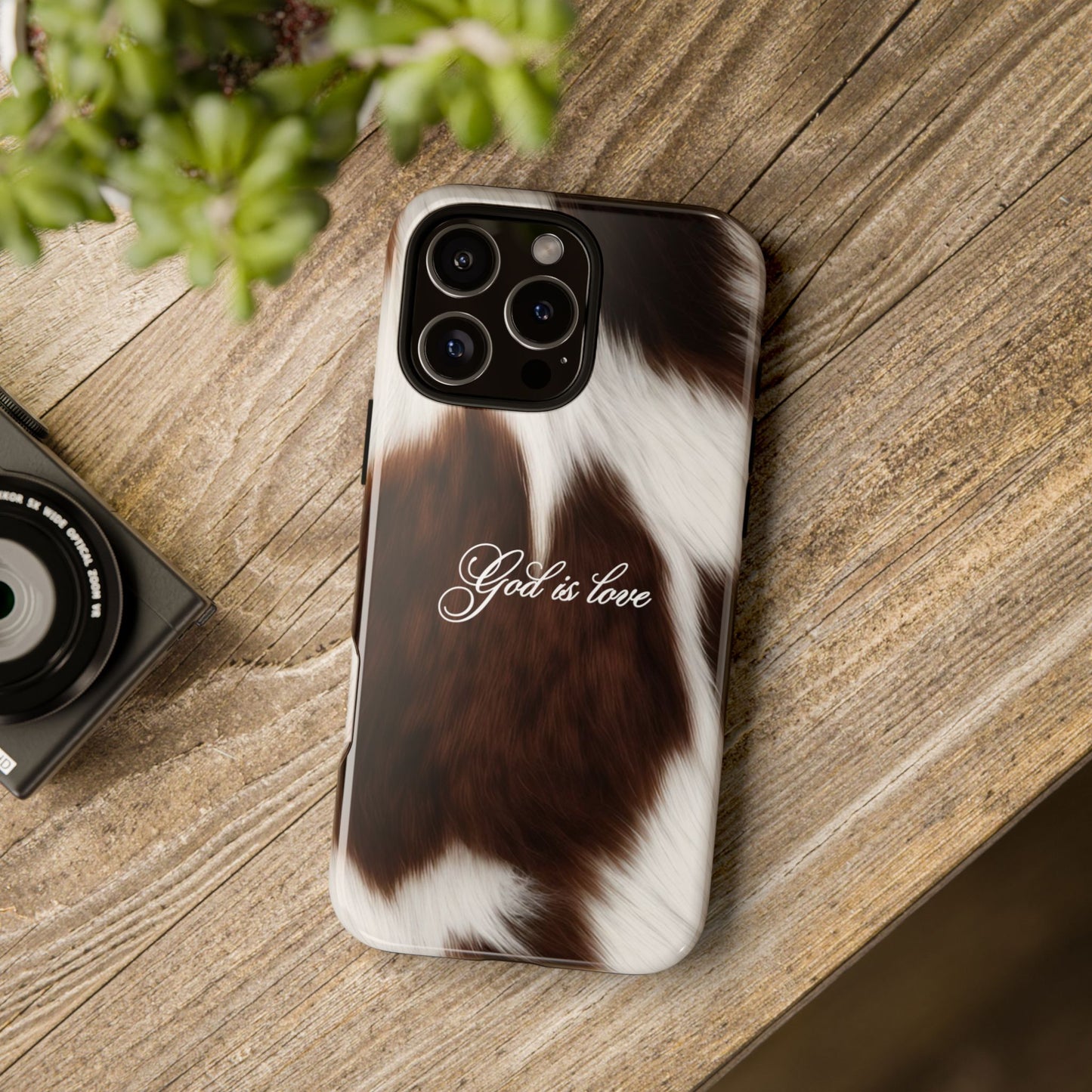 God is love Cow phone case