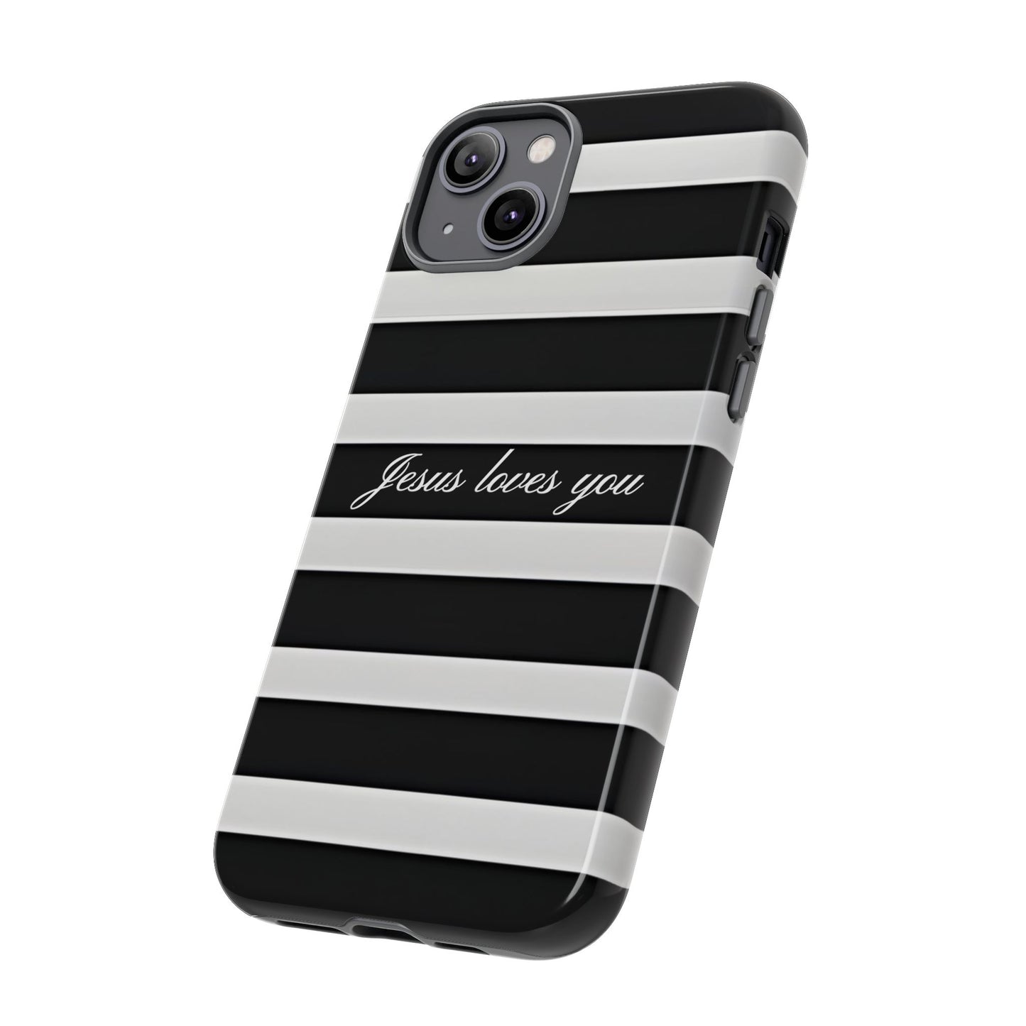 Jesus loves you Stripe Phone Case