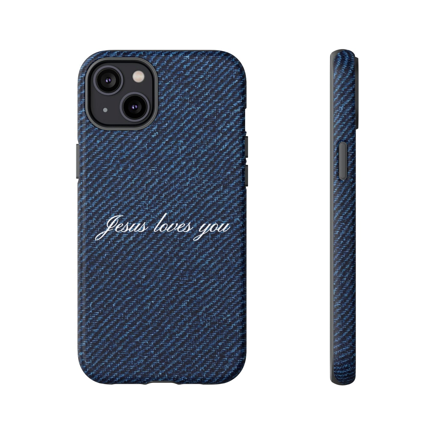 Jesus loves you Dark Denim Phone Case
