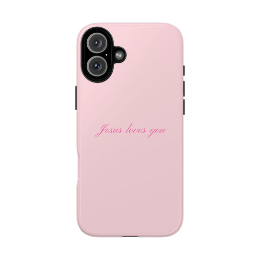 Jesus loves you Baby Pink Phone Case