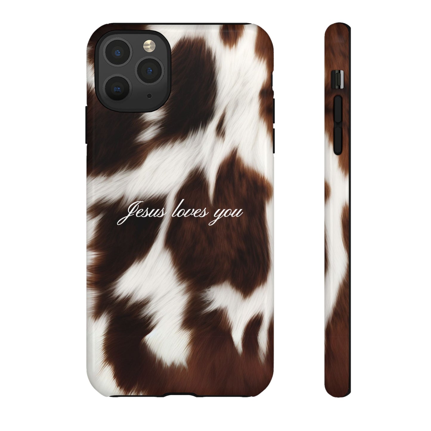 Jesus loves you Cow Phone Case