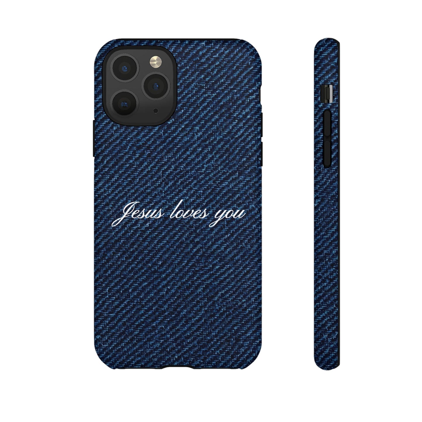 Jesus loves you Dark Denim Phone Case