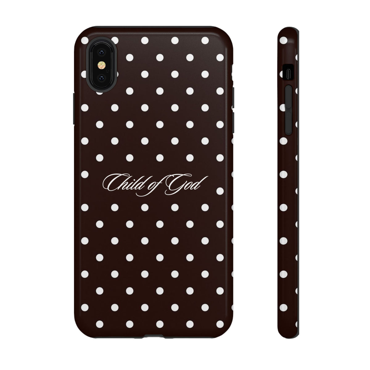 Child of God Espresso Polka Dot Phone Case
