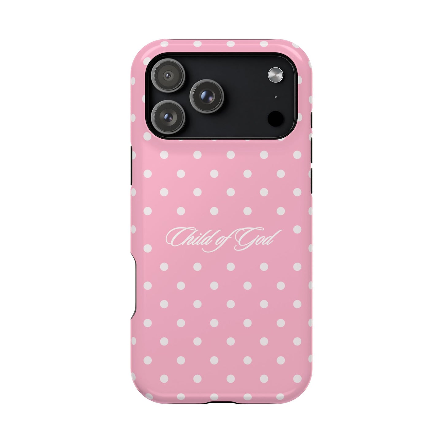 Child of God Pink Polka Dot Phone Case MagSafe