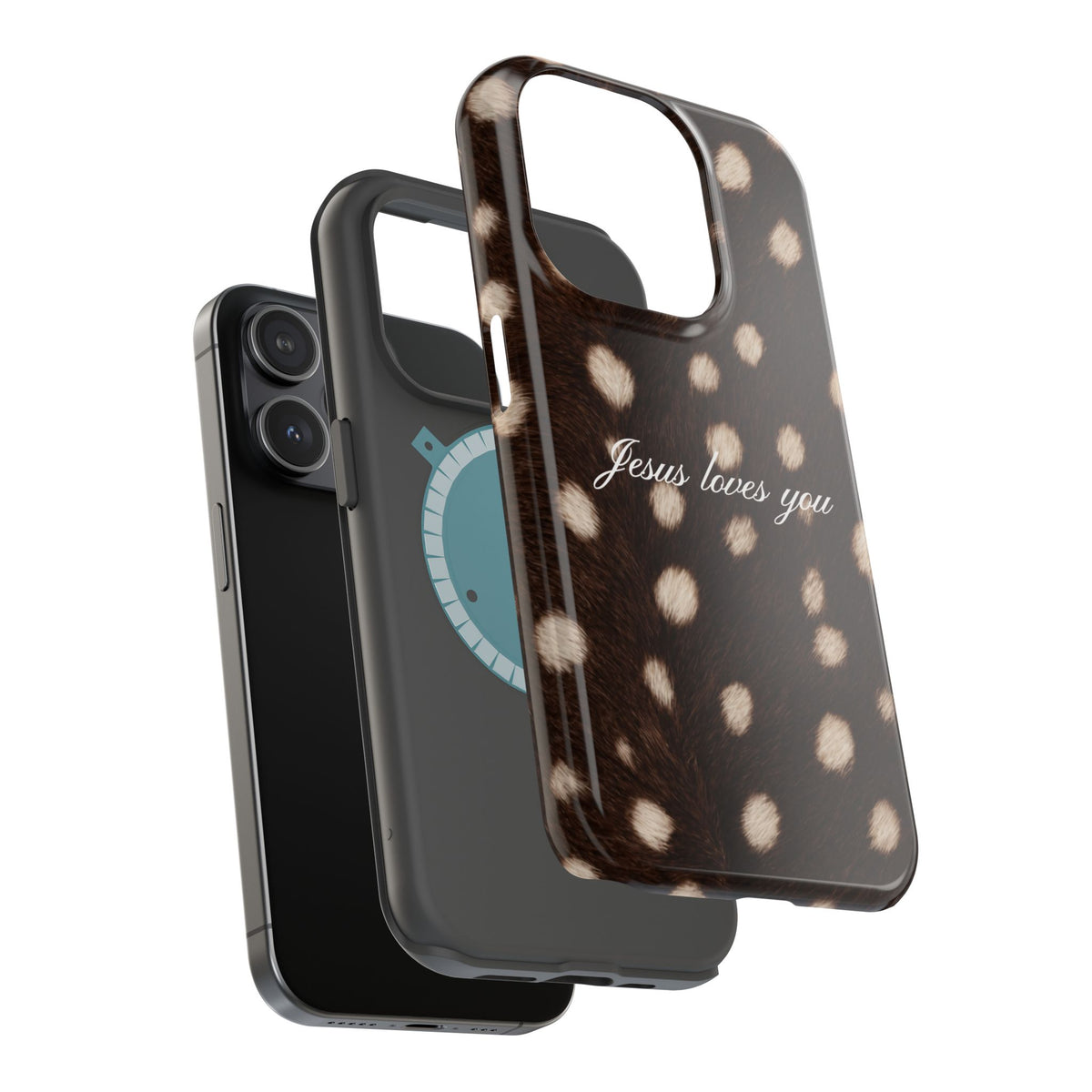Jesus loves you Dark Fawn MagSafe Phone Case