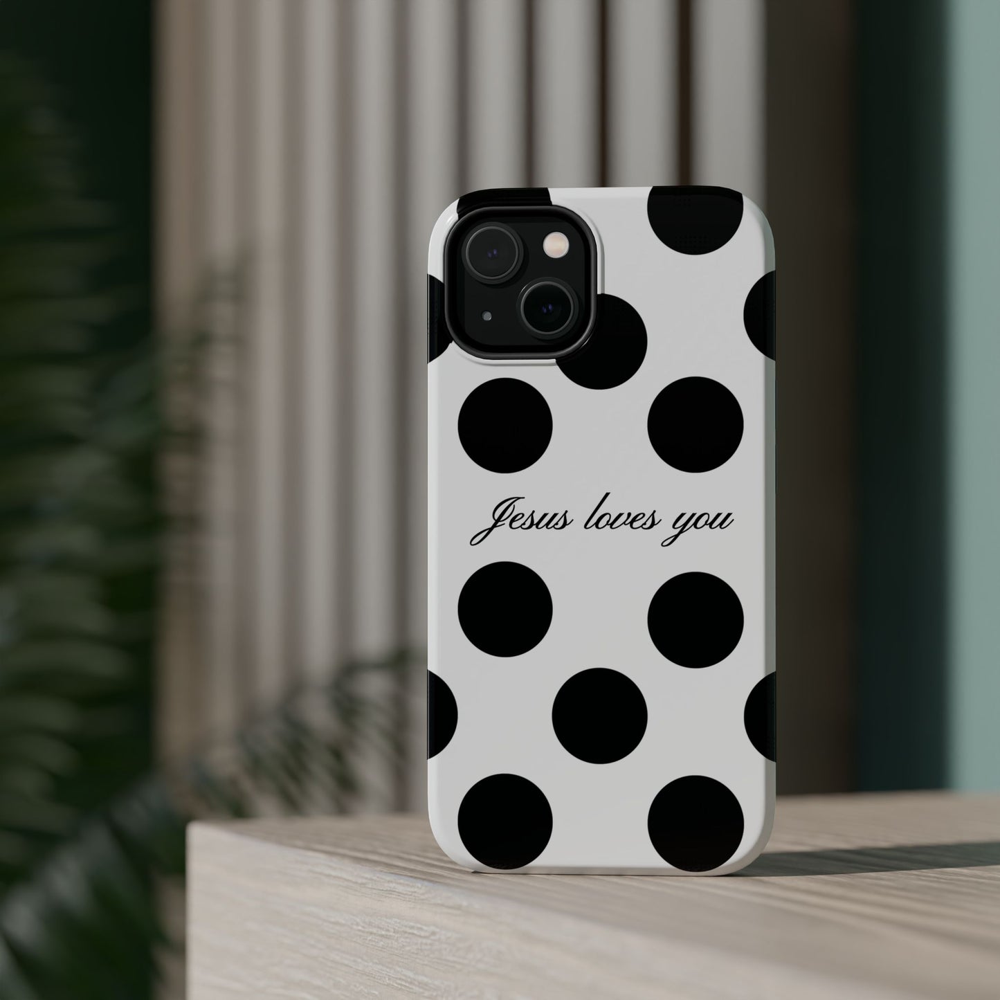 Jesus Loves You Macro Polka Dot Phone Case MagSafe