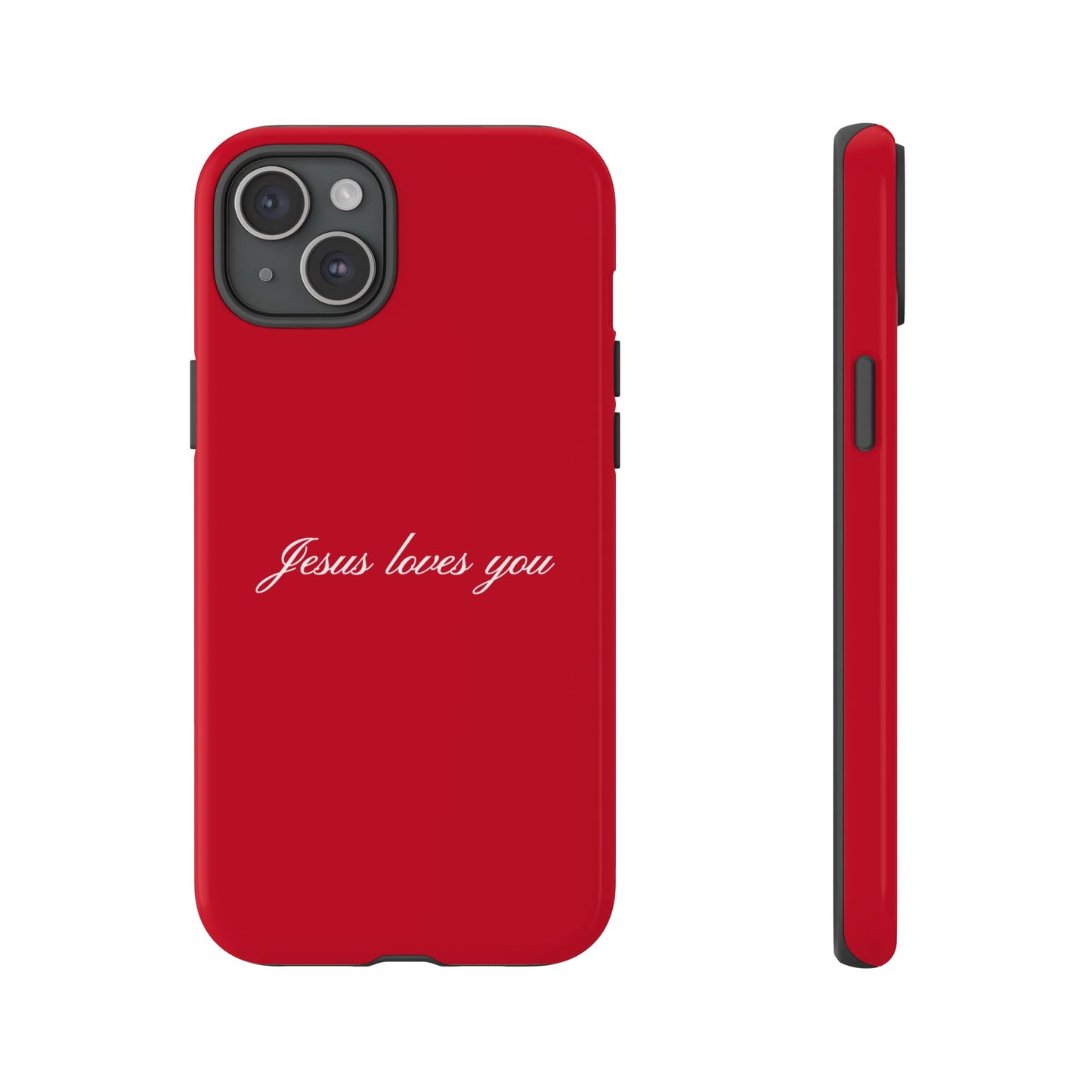 Jesus loves you Red Phone Case