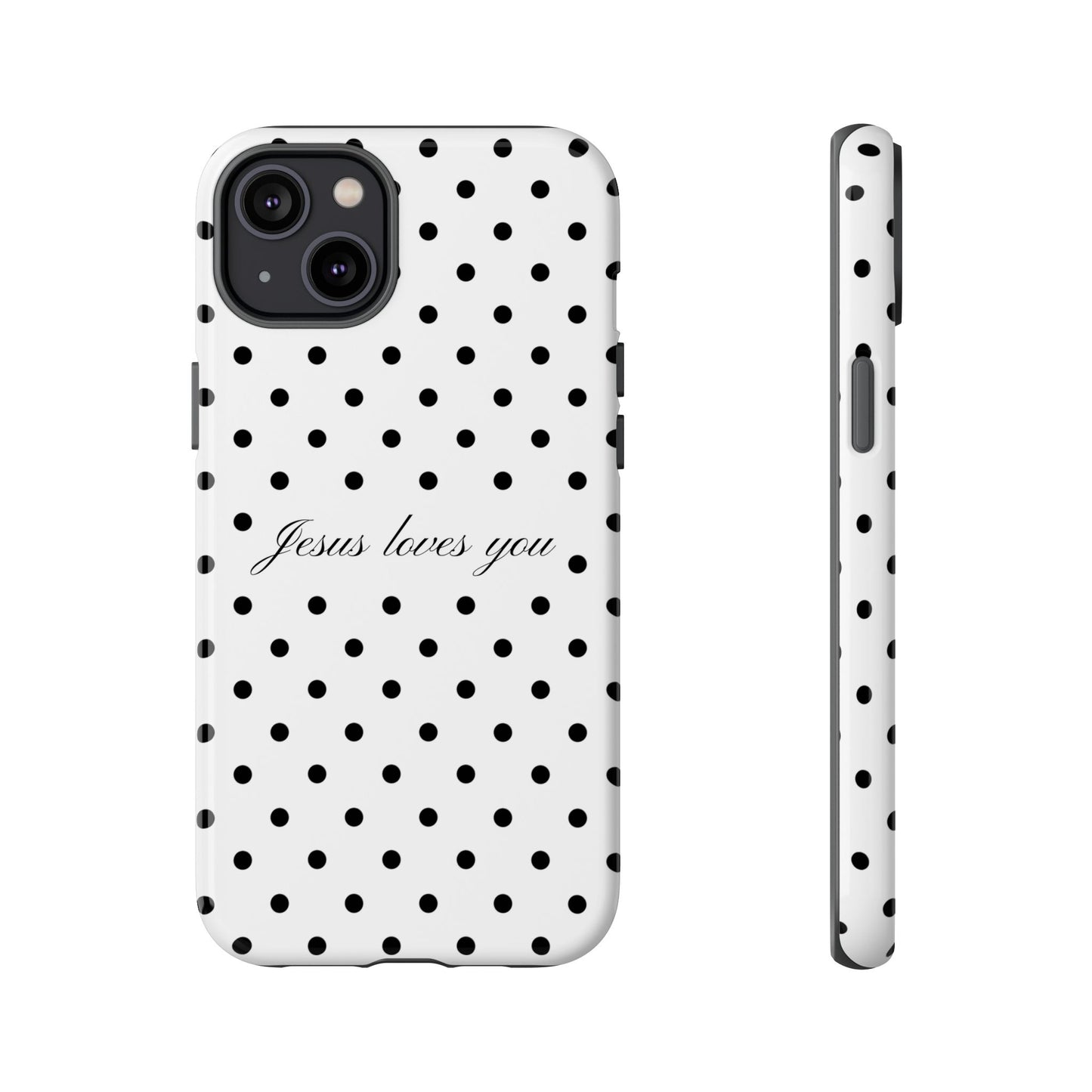 Jesus loves you Polka Dot Phone Case