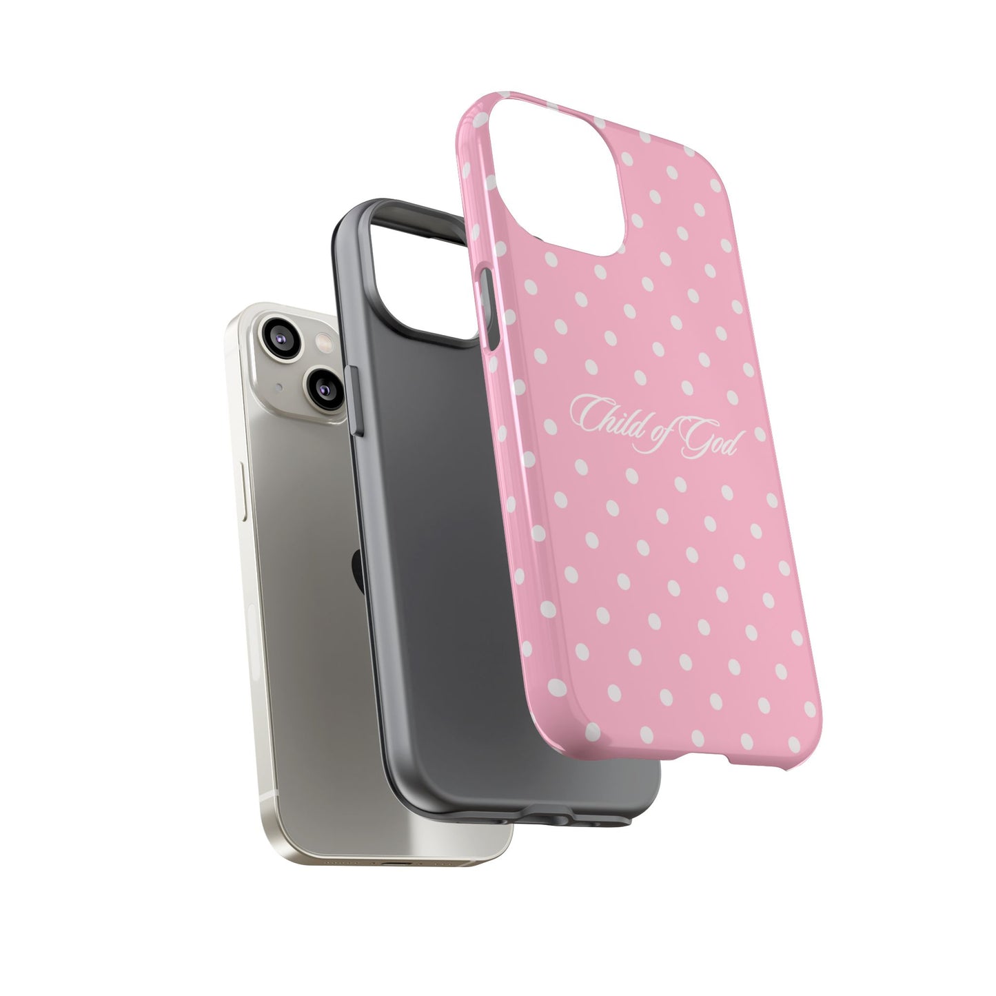 Child of God Pink Polka Dot Phone Case