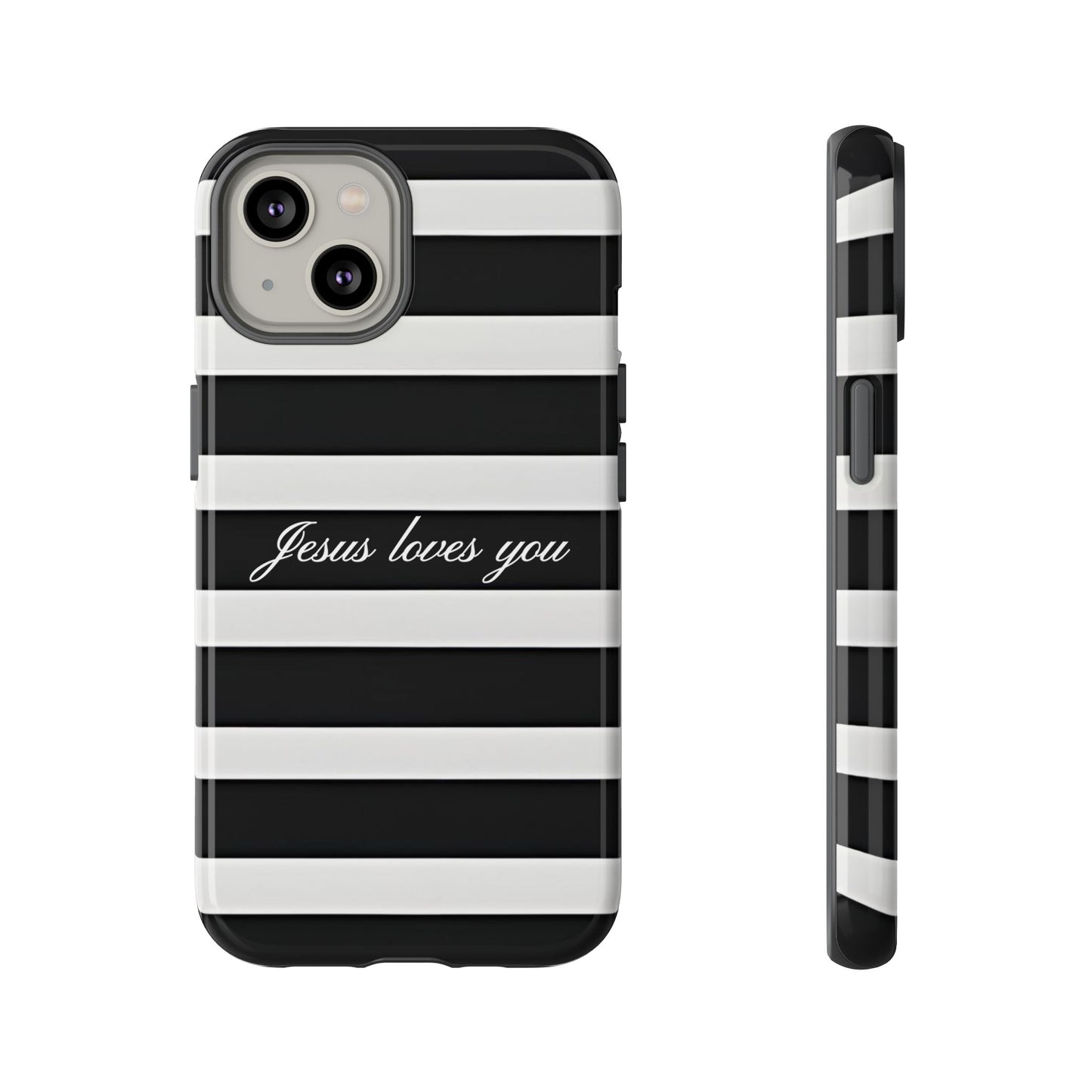 Jesus loves you Stripe Phone Case