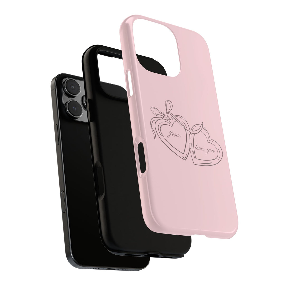 Jesus loves you Pink Locket Phone Case