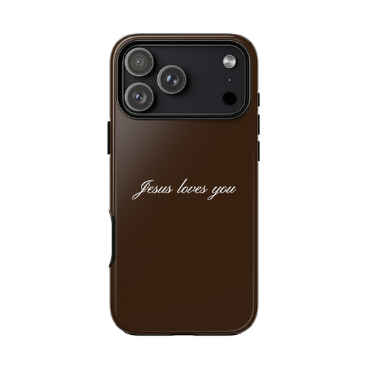 Jesus loves you Espresso Phone Case