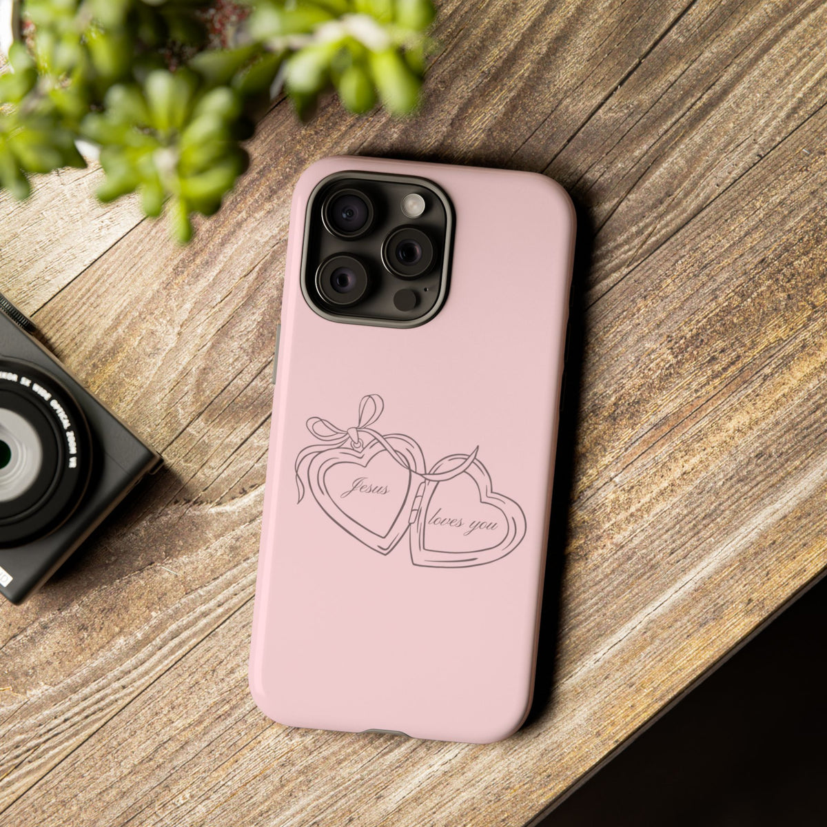 Jesus loves you Pink Locket Phone Case