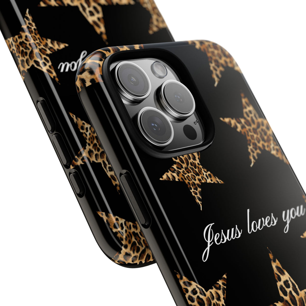Jesus loves you Leopard Star phone case