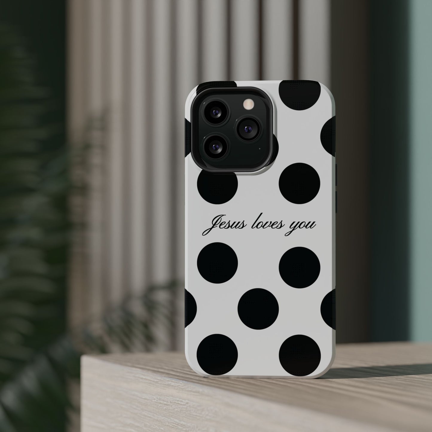 Jesus Loves You Macro Polka Dot Phone Case MagSafe