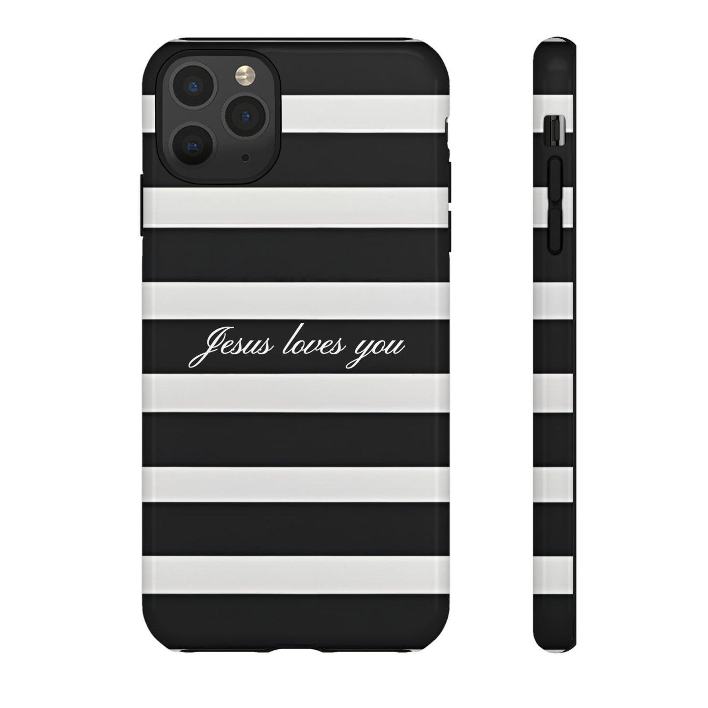 Jesus loves you Stripe Phone Case