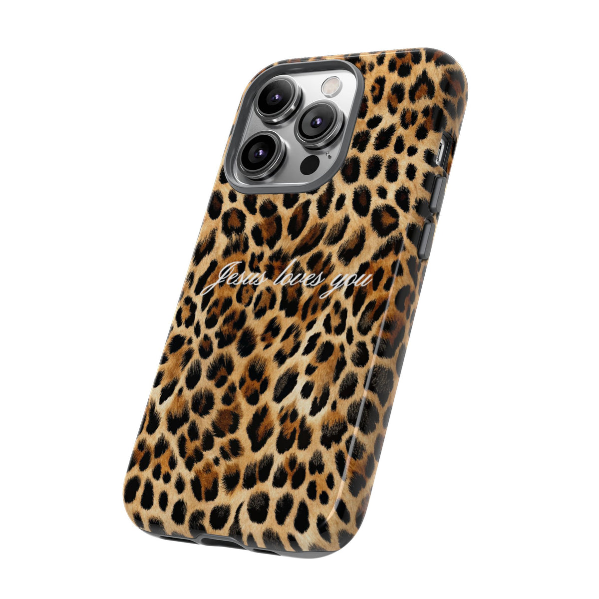 Jesus Loves You Leopard Phone Case