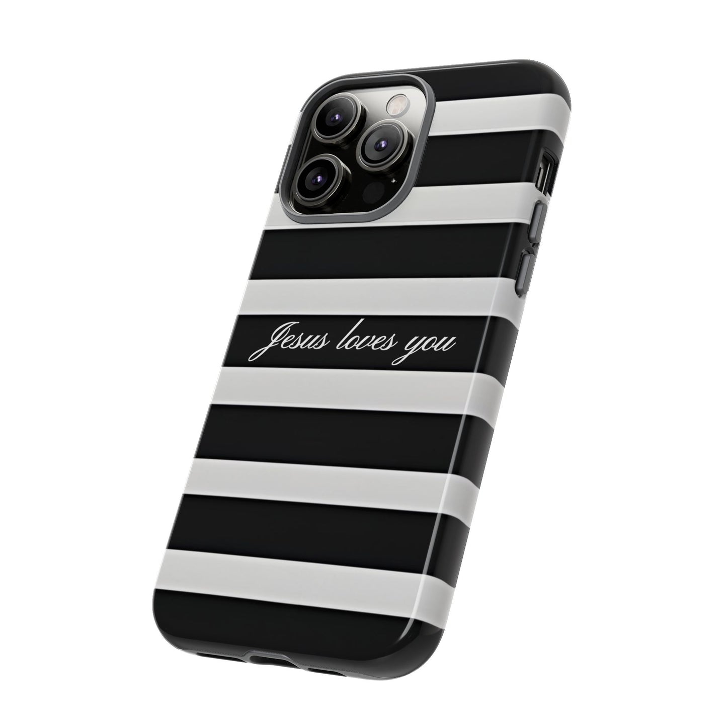 Jesus loves you Stripe Phone Case