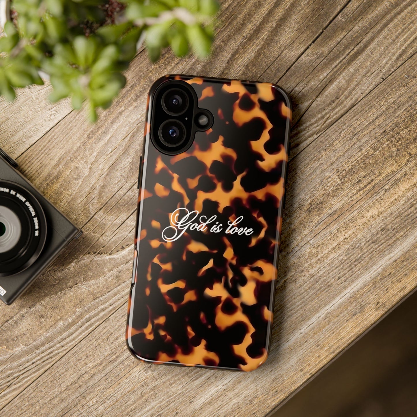 God is love Tortoise shell phone case