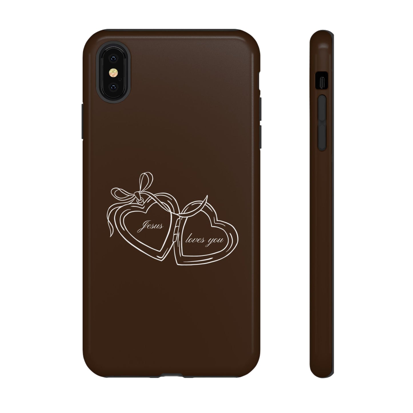 Jesus loves you Locket Espresso Phone Case