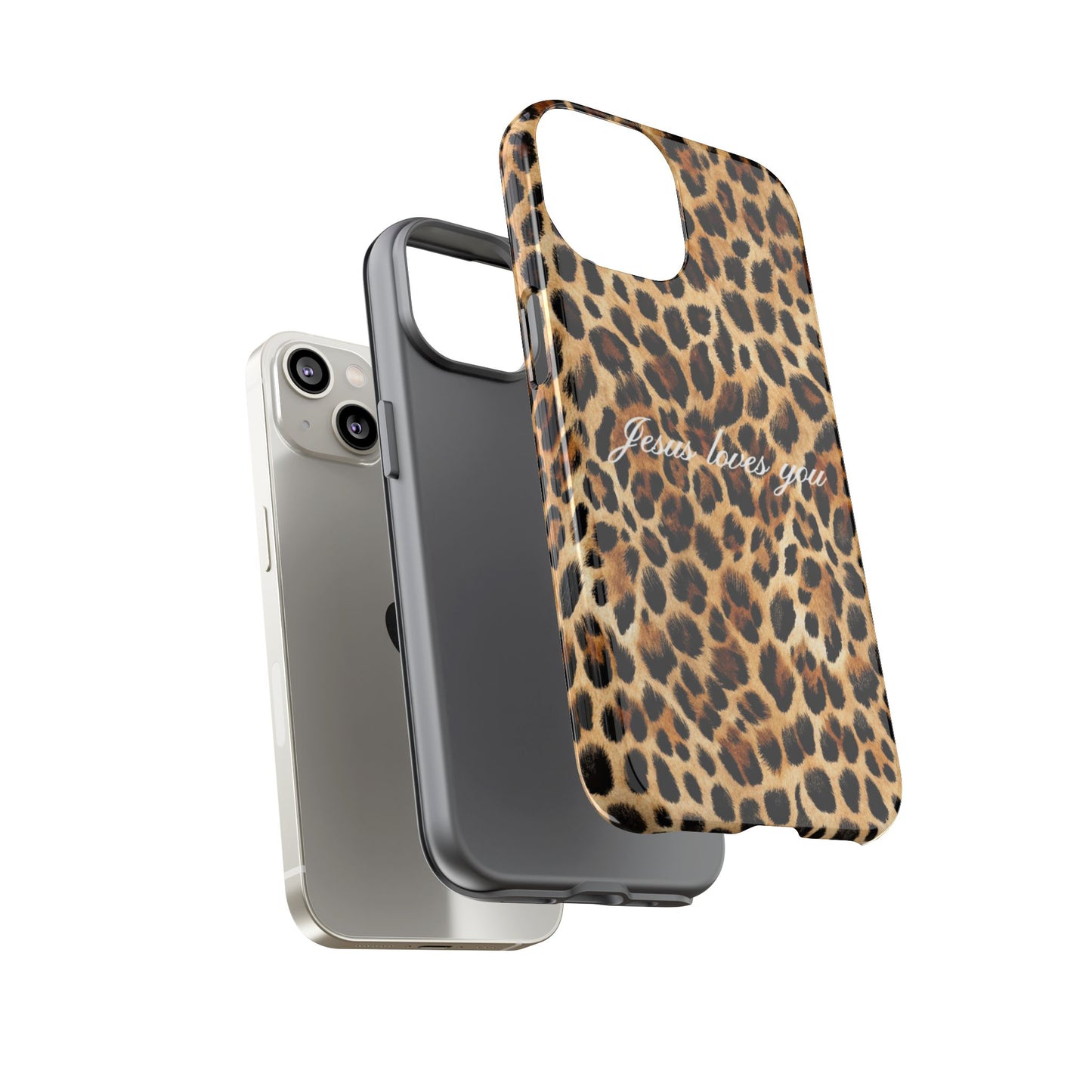 Jesus Loves You Leopard Phone Case