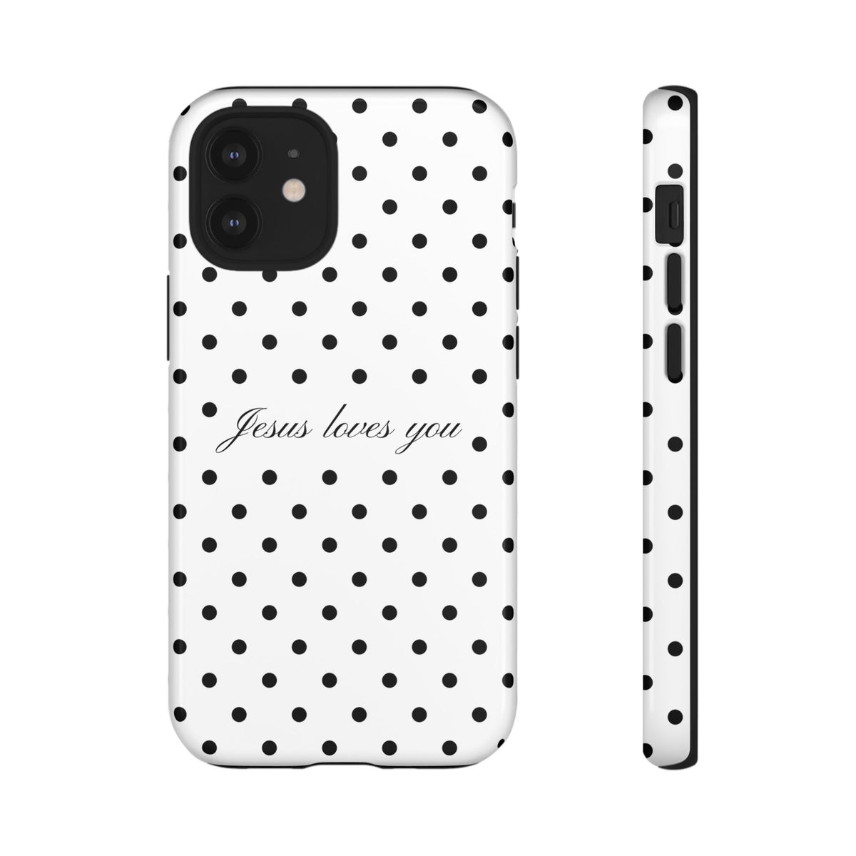 Jesus loves you Polka Dot Phone Case