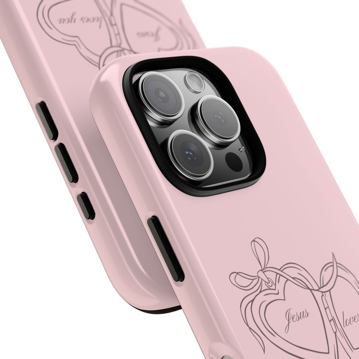 Jesus loves you Pink Locket Phone Case