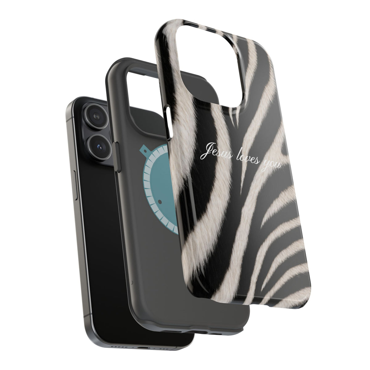 Jesus loves you Zebra MagSafe Phone Case