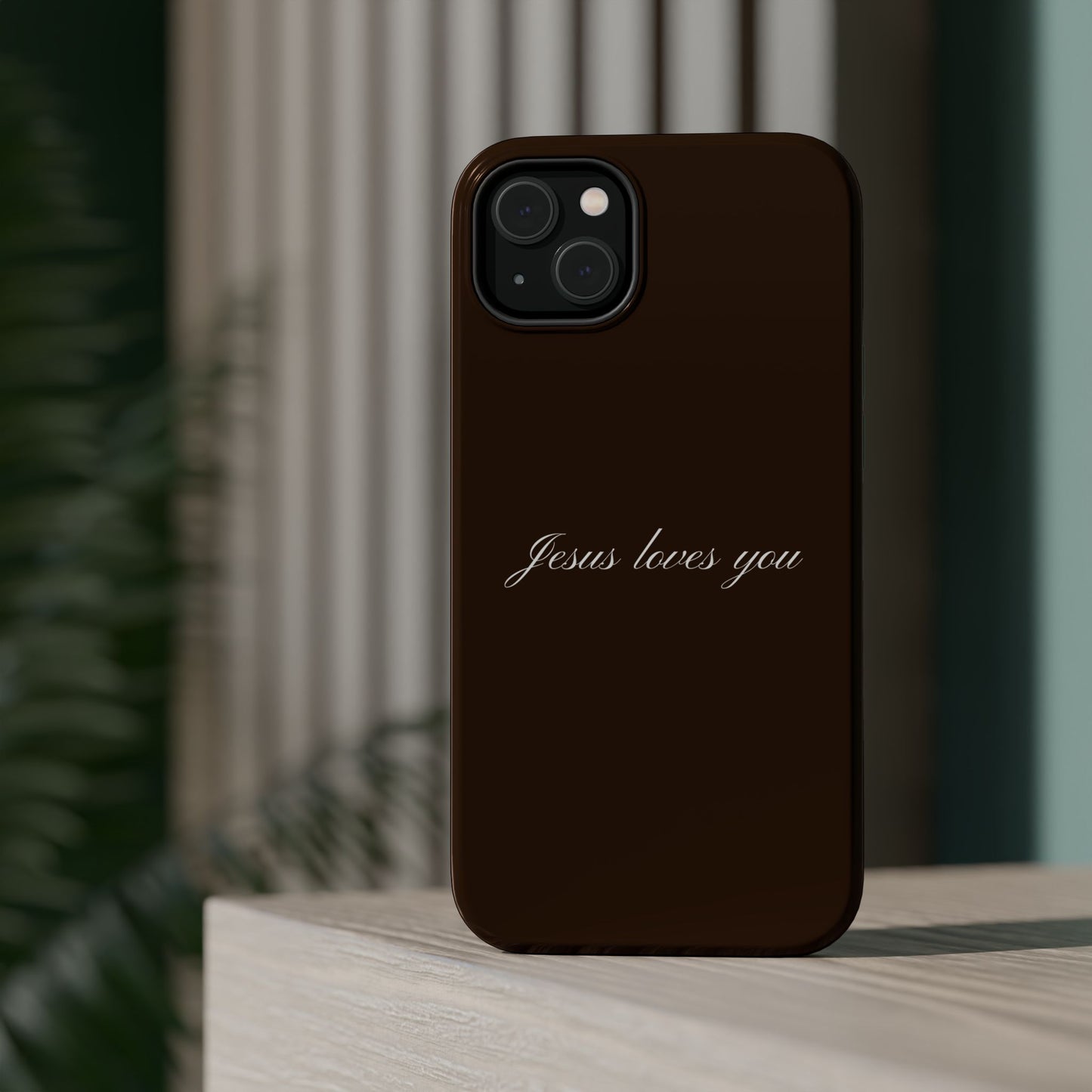 Jesus loves you Espresso MagSafe Phone Case
