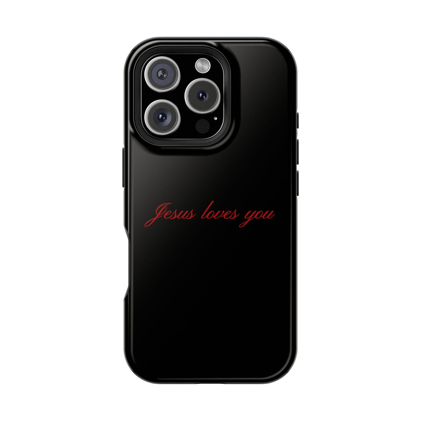 Jesus loves you Black MagSafe Phone Case