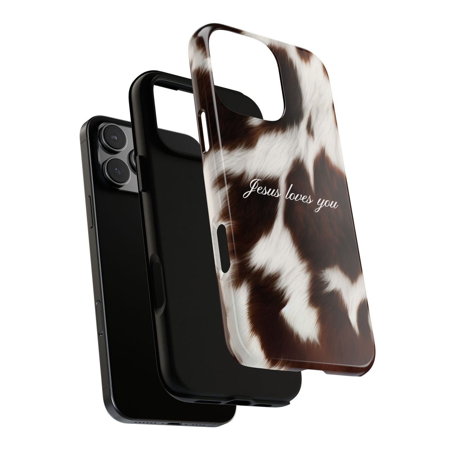 Jesus loves you Cow Phone Case