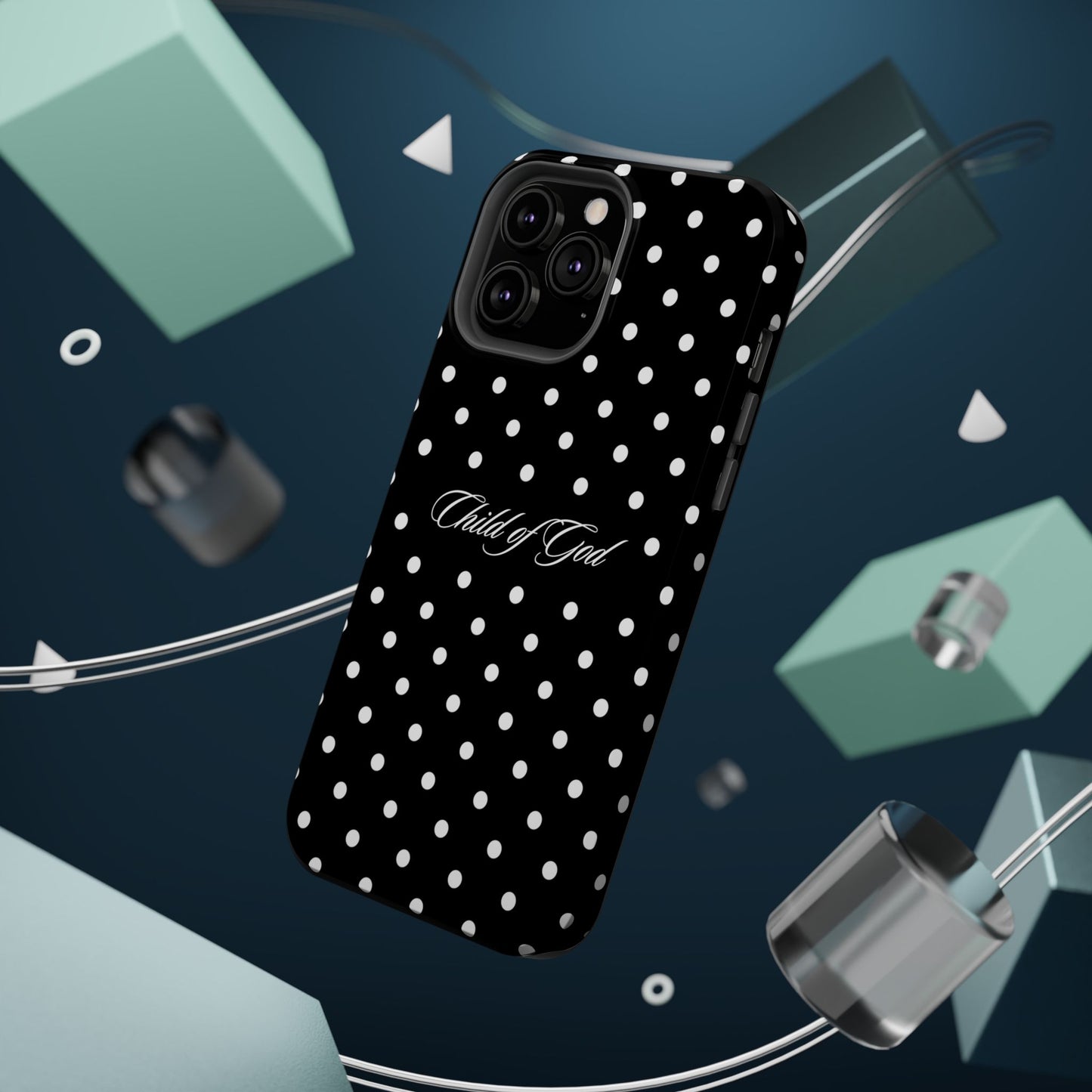 Child of God Black Polka Dot MagSafe Phone Case