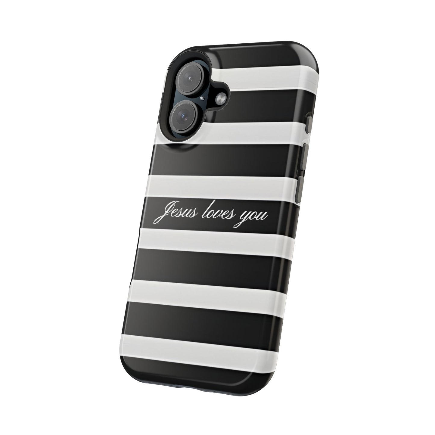 Jesus loves you Striped MagSafe Phone Case