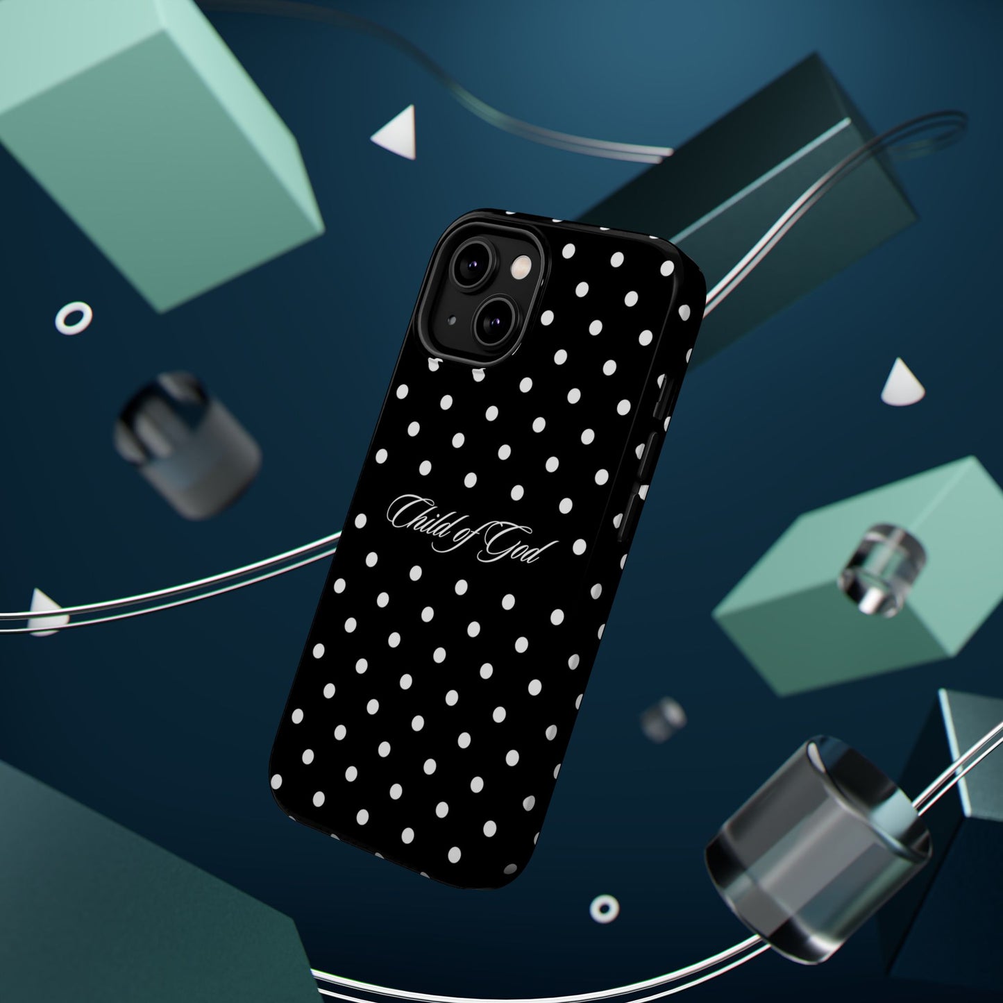 Child of God Black Polka Dot MagSafe Phone Case