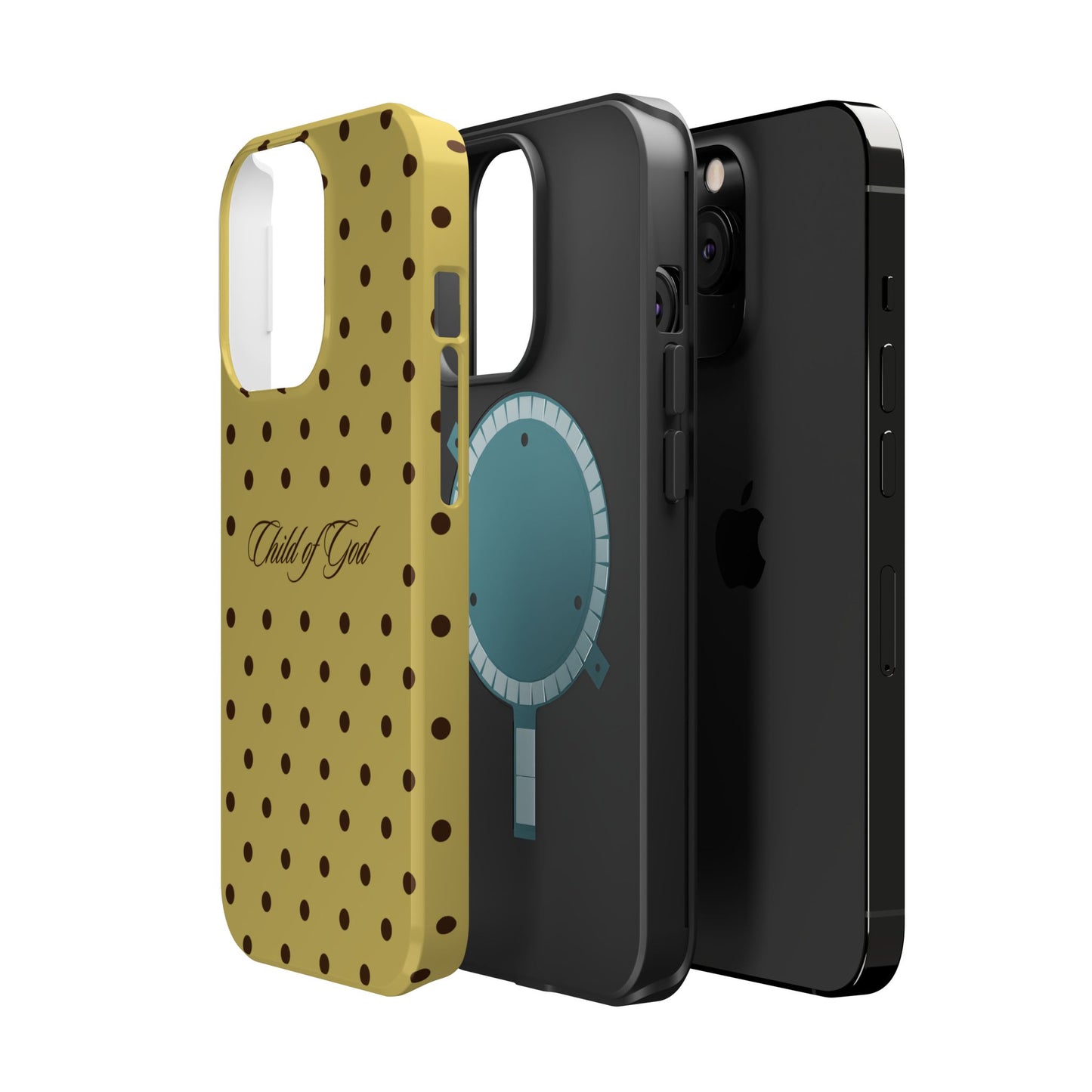Child of God Yellow and Brown Polka Dot MagSafe Phone Case