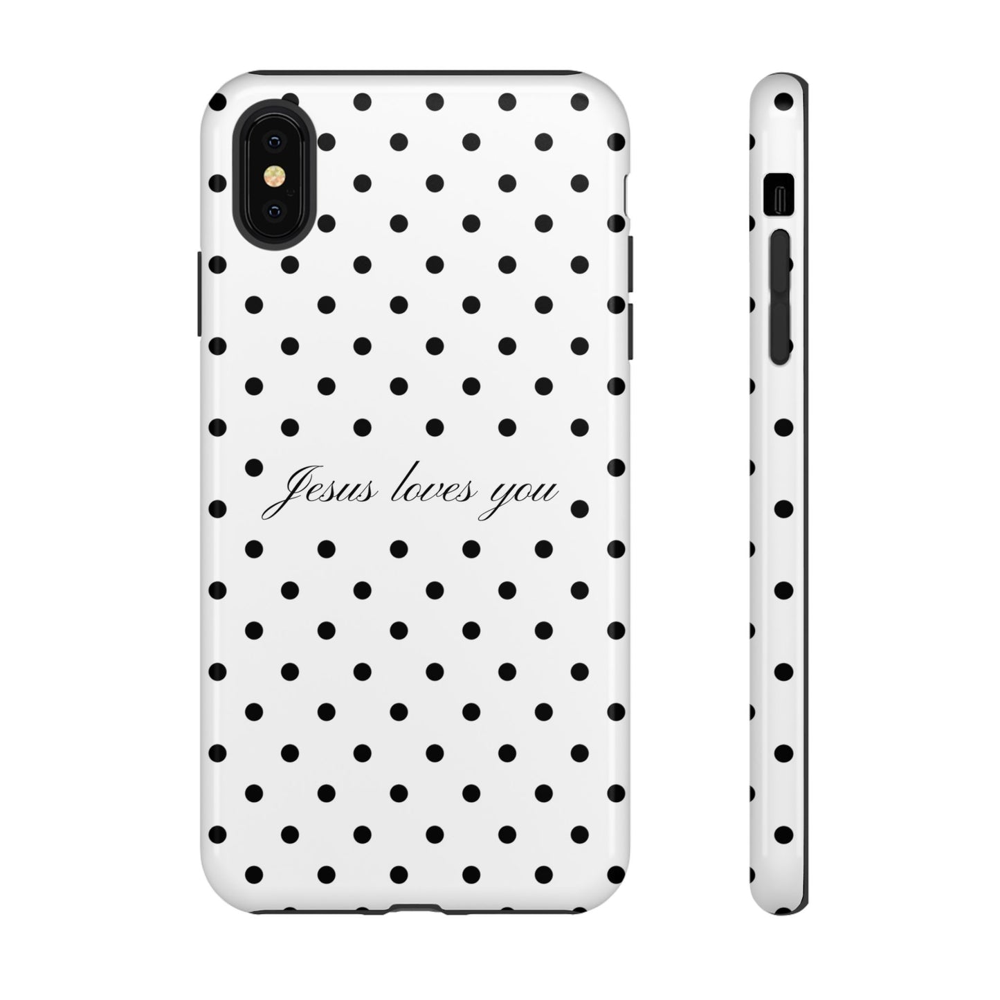 Jesus loves you Polka Dot Phone Case