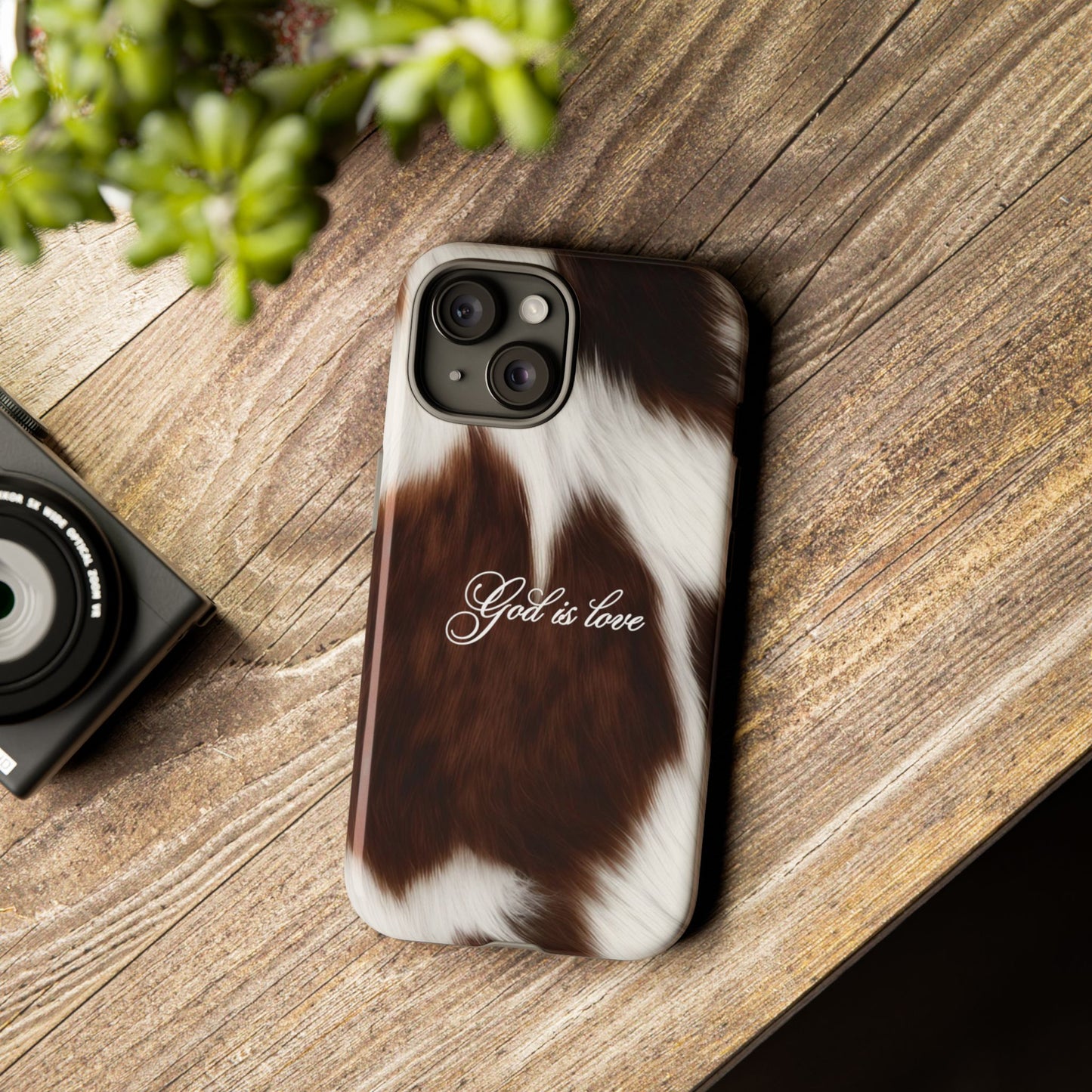God is love Cow phone case