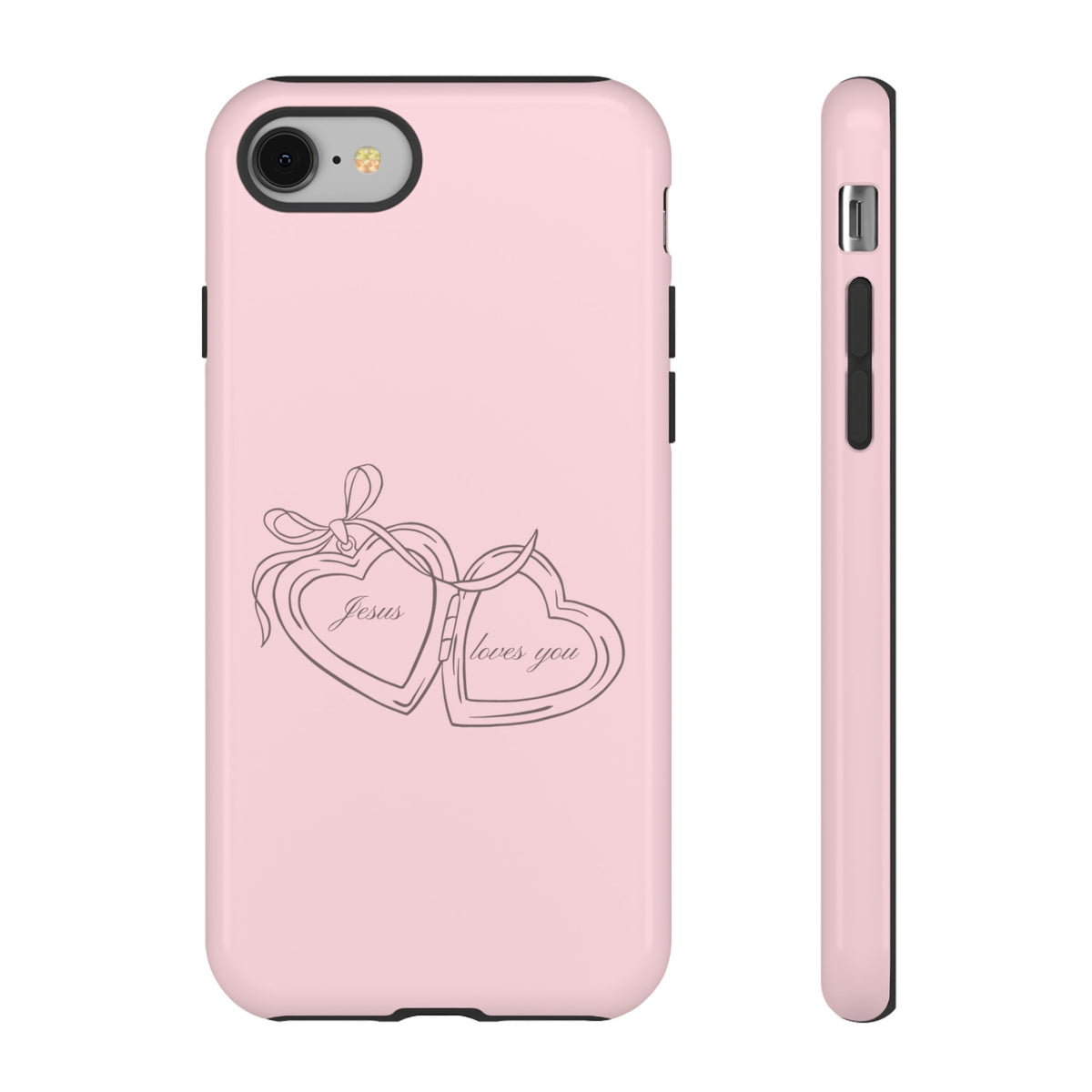 Jesus loves you Pink Locket Phone Case